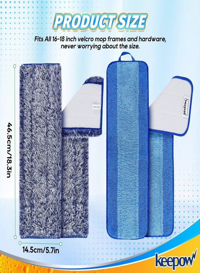 كيباو وسادة تنظيف من الألياف الدقيقة من كيبو مقاس 18 بوصة، وسادات بديلة للممسحة للأرضيات الخشبية، وسادات تنظيف من الألياف الدقيقة للتنظيف اليومي، متوافقة مع ممسحة سويفر الكهربائية، عبوة من 4 قطع - Image 5